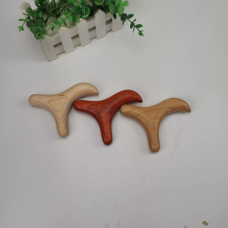 桧木按摩器 刮痧板 脚部腿部穴位按摩器点穴棒实木质足底足疗按摩