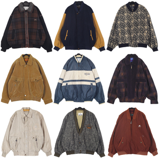 vintage古着美式 阿美咔叽男女外套 复古中古港风孤品棒球服工装