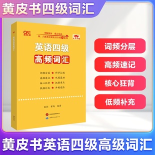 黄皮书四级英语词汇书备考2025年12月四级词汇四级高频词四六级单词书大学英语四级考试