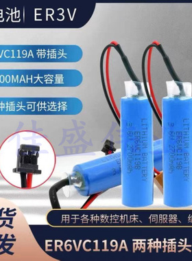 全新ER6VC119 ER6V/3.6V M70系统专用电池PLC工控锂电池2700毫安