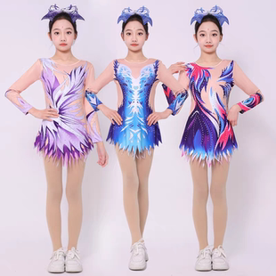 儿童啦啦队艺术体操服拉拉操健美操艺考花样竞技表演运动会比赛服