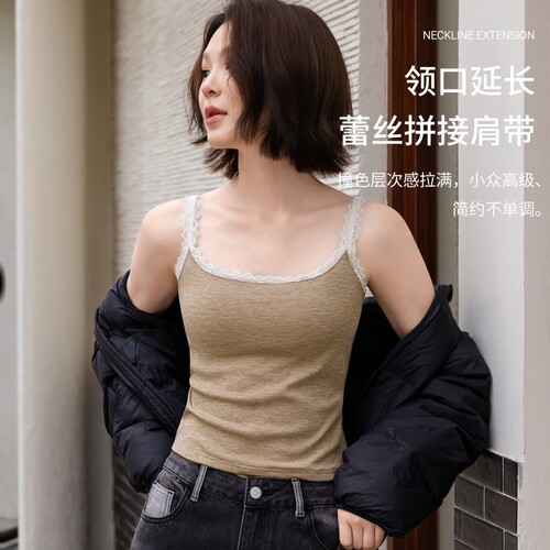 性感无钢圈二合一内衣背心吊带