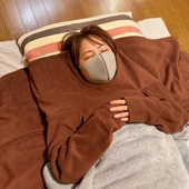 日本COGIT睡眠保暖护头护脖护肩绒披肩睡觉专用防干燥防寒围脖厚