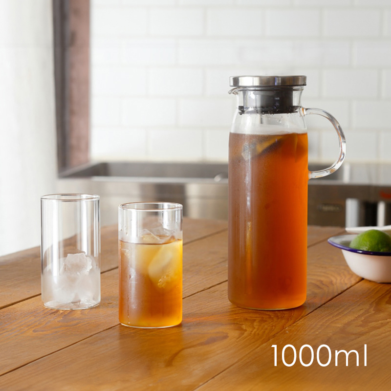 日本进口耐热玻璃水壶1L