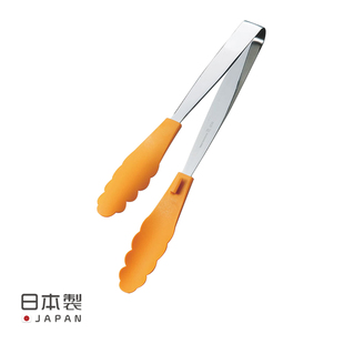 日本进口不锈钢餐食夹厨房煎炸夹子烤肉夹可并拢烘焙夹防烫烧烤夹