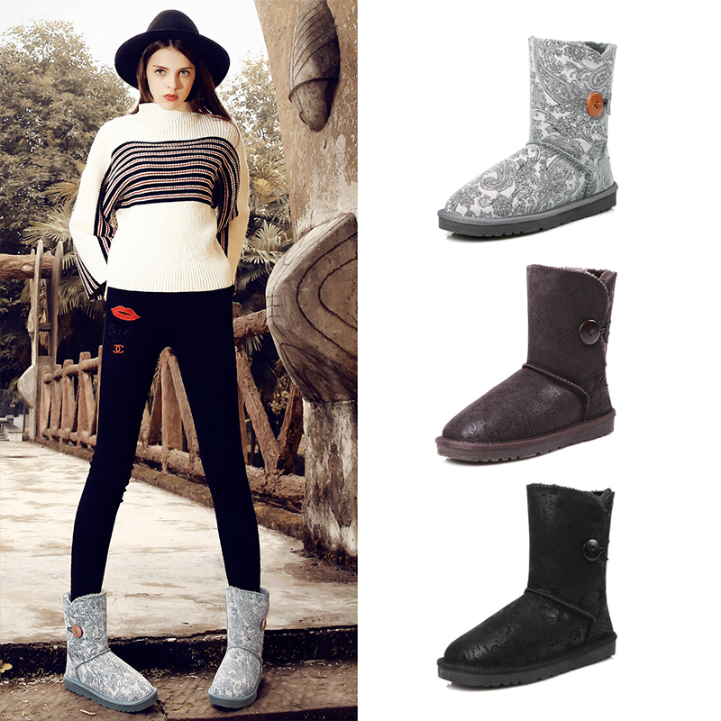 新款平跟QNZY加绒保暖时尚