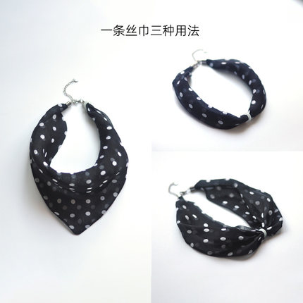三角巾女士甲状腺术后遮挡项链丝巾新款真丝脖子遮疤神器颈饰薄款
