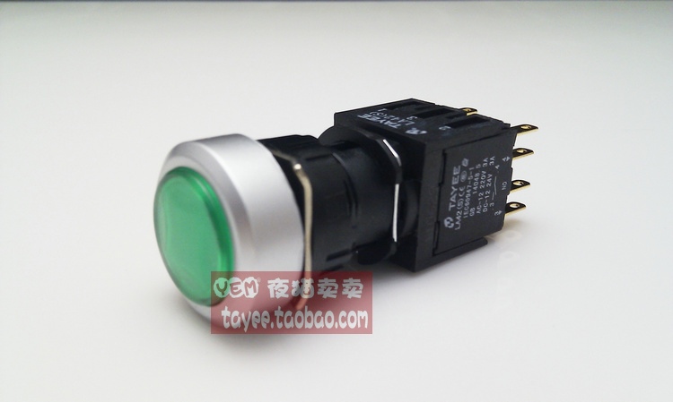 上海天逸LA42(S)PD-11带灯按钮tayee开关16mm复位点动LED灯24v