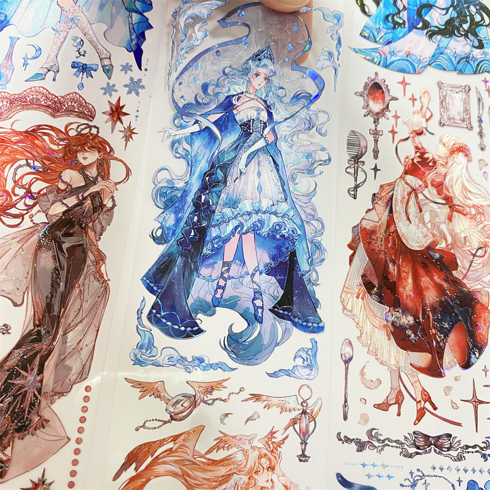 手帐分装胶带h7命运DailyLife巫女人物PET古风素材账流麻贴纸咕卡