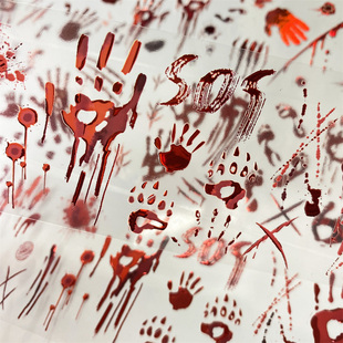 手帐分装胶带p7猎烫金红杂食动物手掌脚爪子印PET古风素材账贴纸