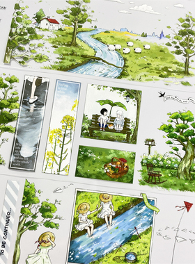 手帐分装胶带q35春天的花与骊歌2MOODTAPE素材PET账流麻贴纸咕卡