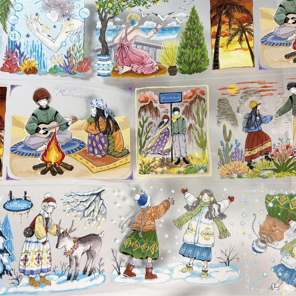 手帐分装胶带冰屿暖沙欣甜工作室海边游泳PET素材账流麻贴纸咕卡,文具电教/文化用品/商务用品,和纸胶带,淘宝优惠券,粉丝福利购,淘宝优惠卷