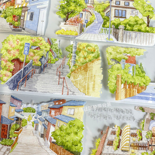 手帐分装胶带a537犄角旮旯筒子造物社古风PET素材账流麻贴纸咕卡