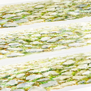 手帐分装胶带w29砖石小路3小路地面打底zero古风PET素材账diy贴纸