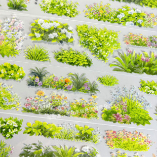 手帐分装胶带a596煦春繁花景物志花草丛古风PET素材账手机壳贴纸