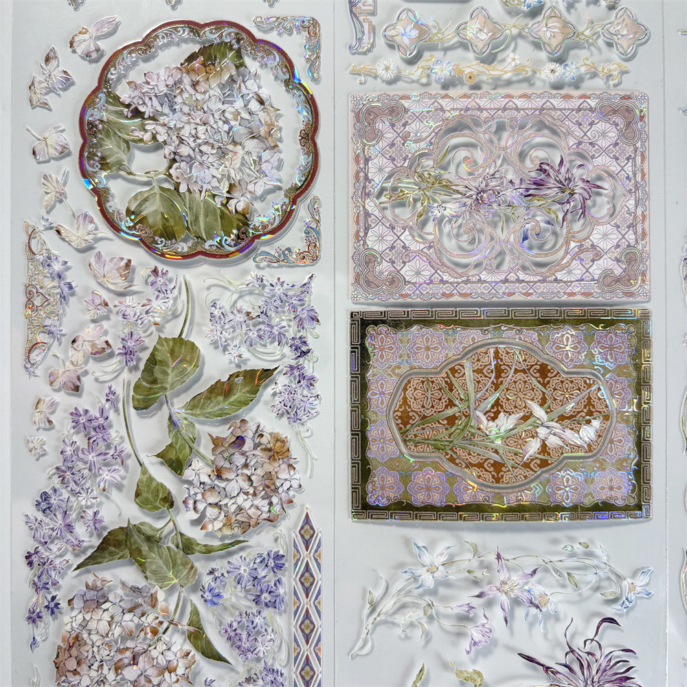 手帐分装胶带花间辞shine复古欧式彼岸片段PET素材账流麻diy贴纸