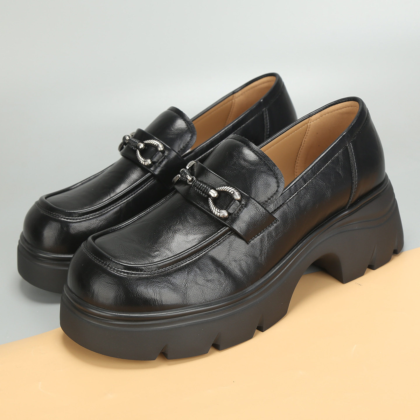 2026春季新款大码女鞋41到43轻便厚底英伦乐福鞋舒适百搭大号单鞋,女鞋,乐福鞋（豆豆鞋）,淘宝优惠券,粉丝福利购,淘宝优惠卷