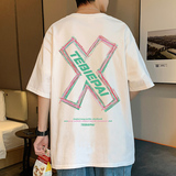 XZ304A-1-ST366BP25夏季夏季男短袖t恤潮牌ins涂鸦宽松打底时尚，男装T恤，星座304A-1