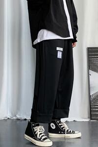 XZ304B-2-KZ516-AC秋冬垂感加厚大直筒松紧腰西裤弹力高品质图片