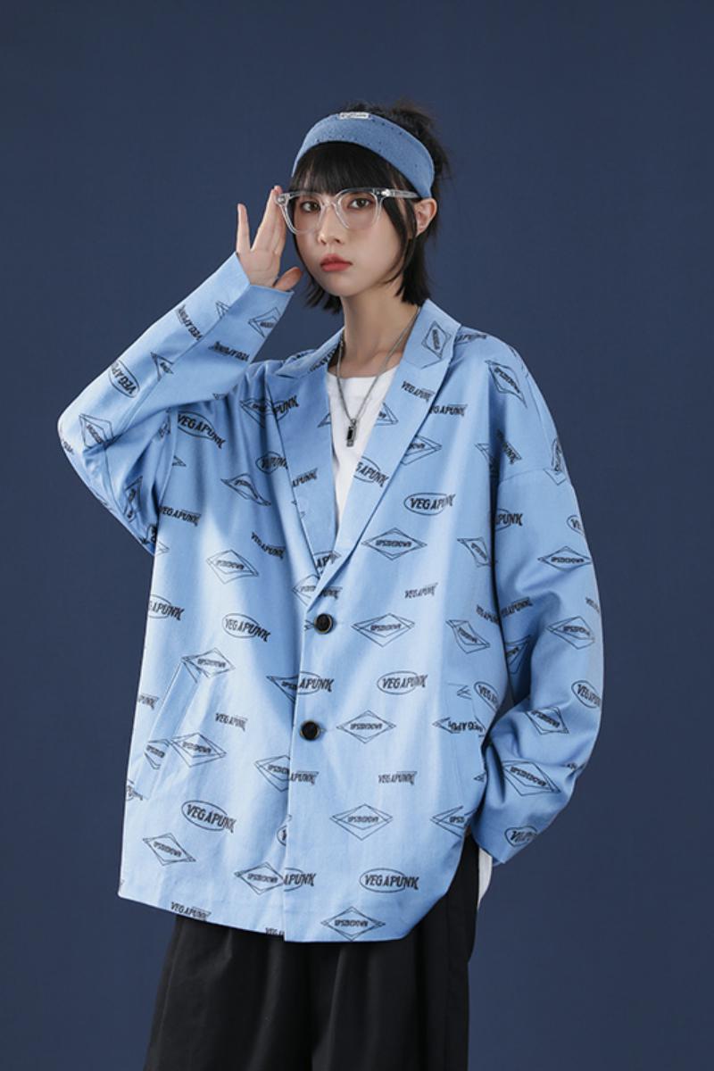 印花宽松休闲西服潮流韩版XZ304B-2-40448BP118,男装西服,星座304A-1
