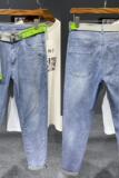 XZ304B-2-KA622C秋冬小脚牛仔裤加厚弹力白色刺绣挂拍，男装牛仔裤，星座304A-1
