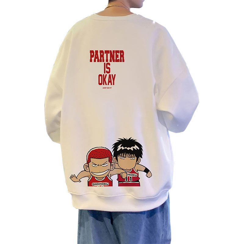 W313P35新品卫衣男oversize宽松圆领春秋款上衣服流川枫外套,男装卫衣,星座304A-1