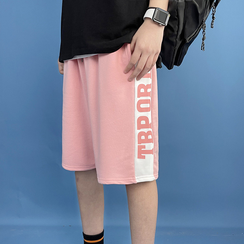 XZ304A-1-DK06AP38新款运动短裤男女五分潮流港风薄款灰色卫裤图片