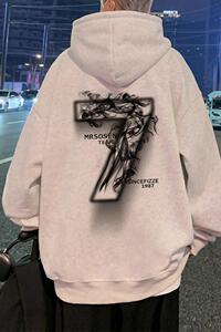 CM080AP60秋冬纯棉连帽卫衣oversize港风宽松烟雾字母港风帽衫图片