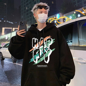 CM067BP60秋冬连帽卫衣宽松潮牌带帽外套重磅纯棉长袖上衣服图片