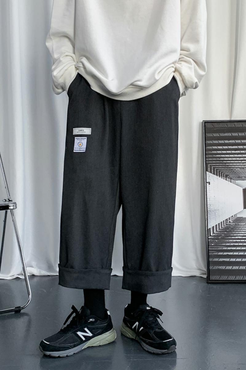 XZ304B-2-KZ516-AA新款垂感潮流大直筒松紧腰西裤弹力高品质,男装休闲裤,星座304A-1