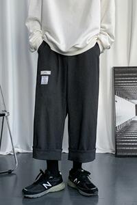 XZ304B-2-KZ516-AA新款垂感潮流大直筒松紧腰西裤弹力高品质图片