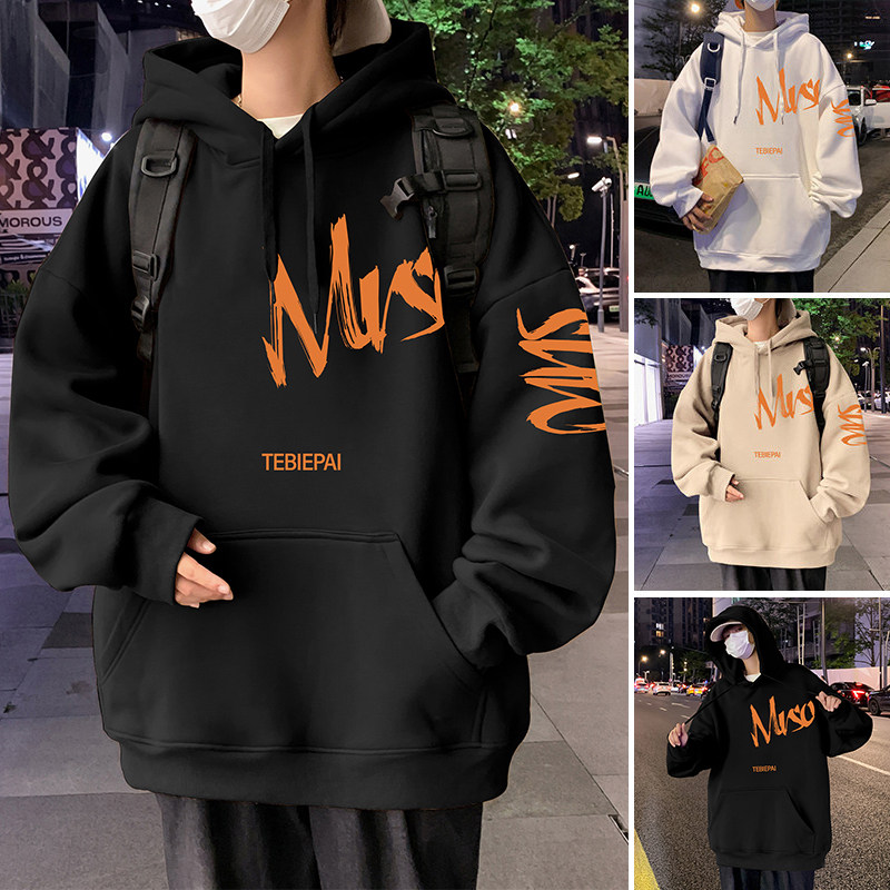 M008AAP60加绒65秋冬纯棉连帽卫衣oversize学生宽松ins重磅外套图片