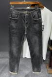 XZ304B-2-KA622A新款高弹高棉修身牛仔裤潮流灰裤绿色皮牌，男装牛仔裤，星座304A-1