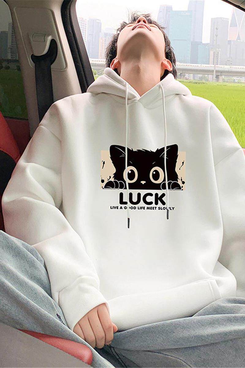 CM090P60新品纯棉重磅卫衣猫咪卡通潮牌休闲长袖帽衫,男装卫衣,星座304A-1