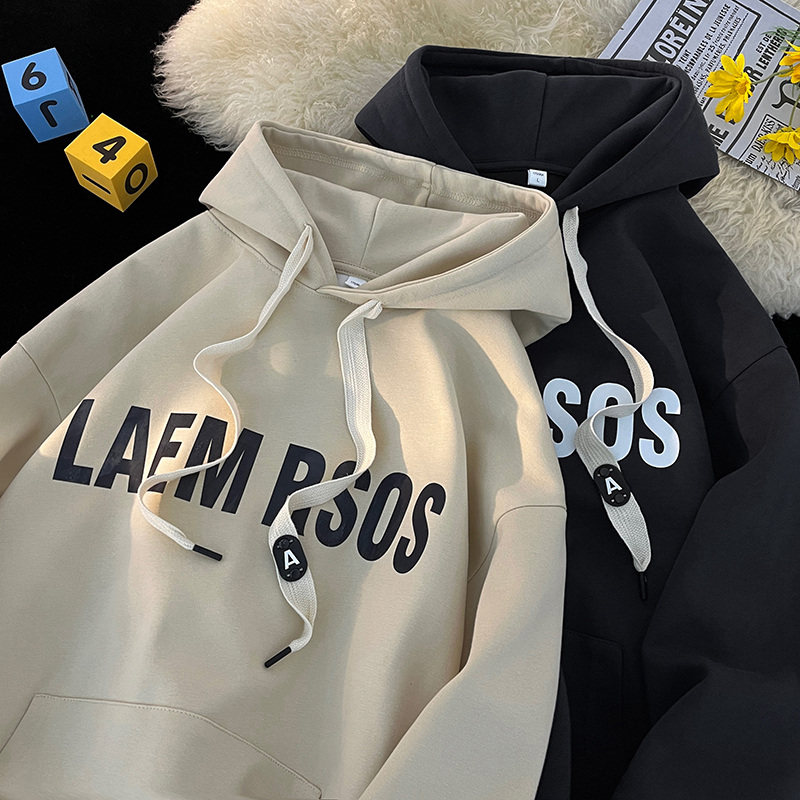 WY005P65加绒70新品纯棉重磅连帽卫衣男加绒加厚休闲宽松外套,男装卫衣,星座304A-1