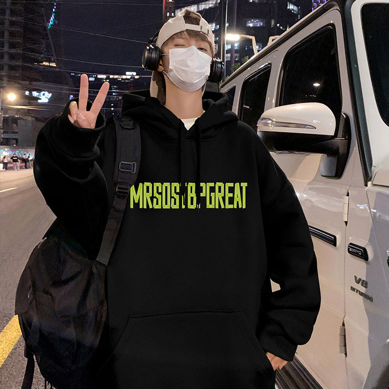 CM071BP60秋冬重磅纯棉卫衣潮牌连帽上衣ins港风宽松长袖外套,男装卫衣,星座304A-1