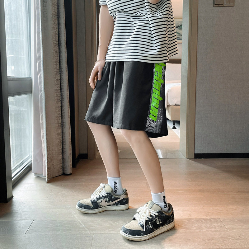 XZ304A-1-DK11CP20夏季男士短裤港风时尚运动学院风五分中裤,男装休闲裤,星座304A-1