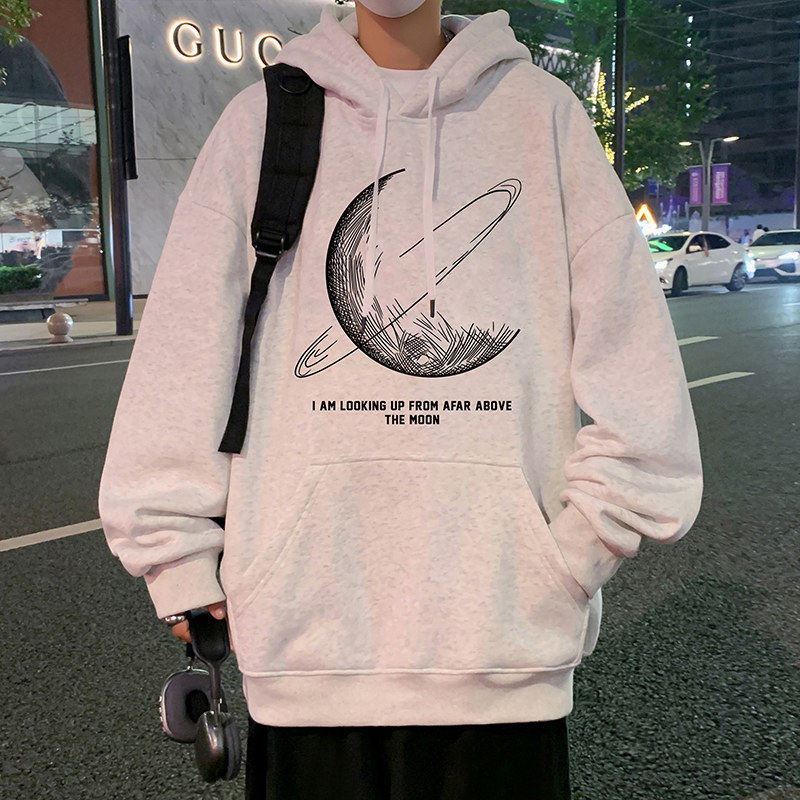 CM087P60新品纯棉重磅连帽卫衣休闲帽衫ins美式宽松外套,男装卫衣,星座304A-1