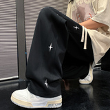 K901P48新品直筒垂感拖地阔腿长裤男宽松美式潮牌休闲，男装休闲裤，星座304A-1