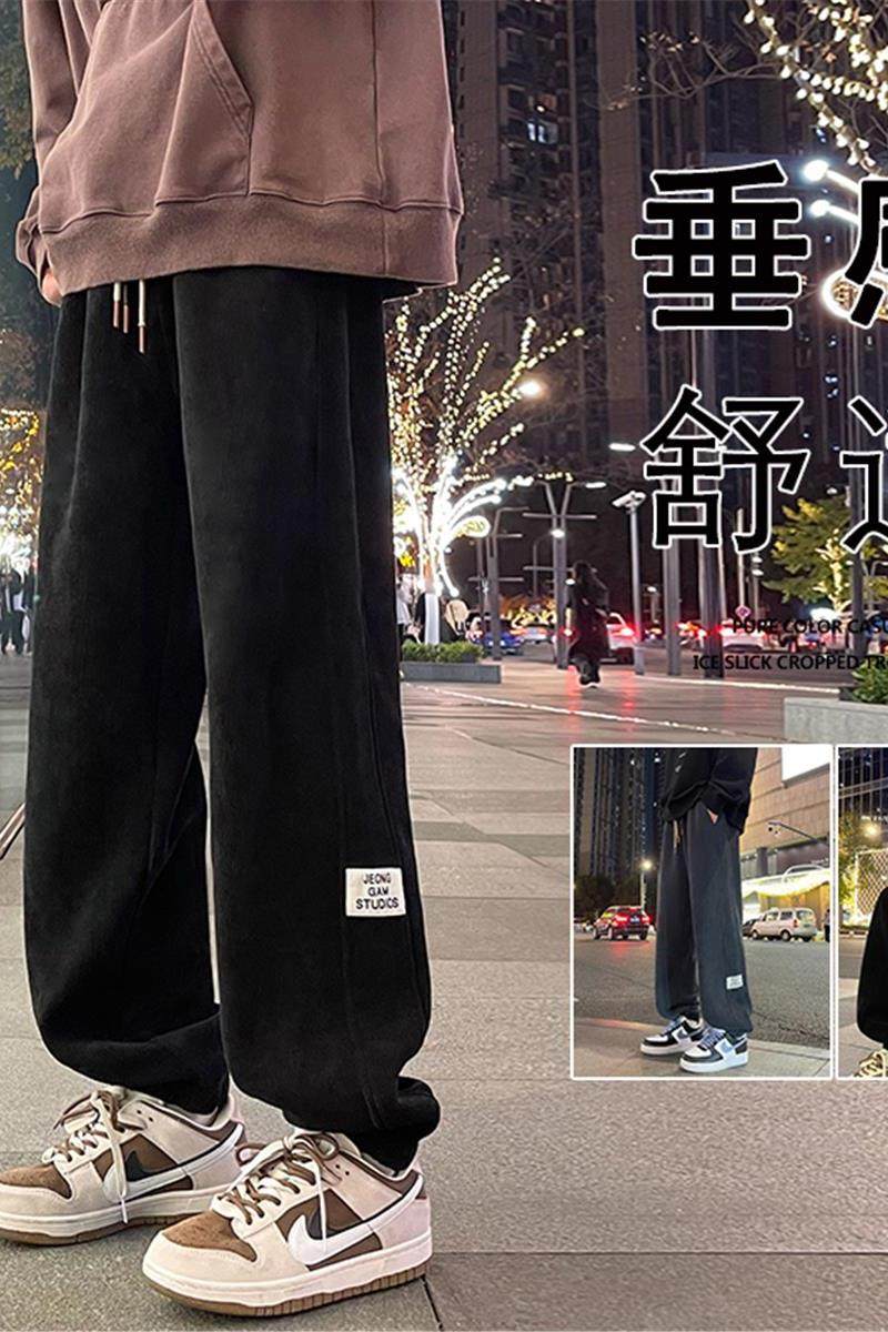 K899P50加绒58新品微弹灯芯绒束脚裤卫裤阔腿工装休闲裤运动长裤,男装休闲裤,星座304A-1