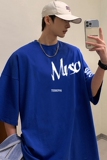 T592P26新品克莱因蓝短袖T恤男夏季宽松潮小众休闲，男装T恤，星座304A-1