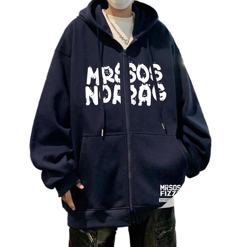 H201加绒BP75秋冬加厚加绒卫衣外套宽松重磅美式连帽拉链开衫,男装卫衣,星座304A-1