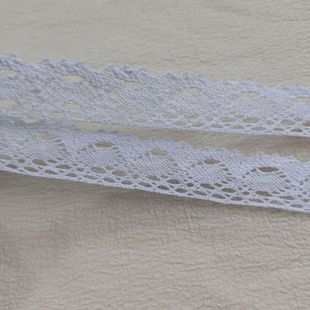 太阳花花边棉线蕾丝边裙边辅料飘白色单边厂家现货供应3公分花边
