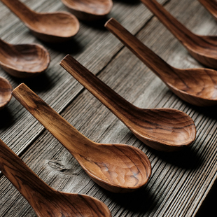 堂上燕 实木汤勺 饭勺 食品级手工制作柚木勺子日式不长霉的勺子