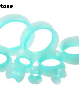 新款硅胶浅绿色喇叭耳廓 空心耳扩器穿刺饰品耳钉耳饰超软超轻薄