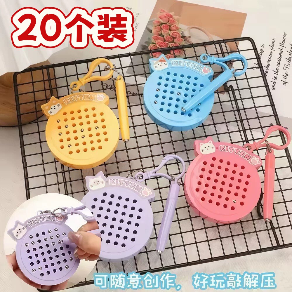 【20套超值批发价】猫猫磁吸钢珠画板趣味卡通玩具钥匙扣挂件礼物
