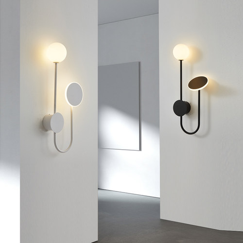 北欧创意led壁灯现代简约卧室床头灯客厅背景墙轻奢楼梯过道灯具