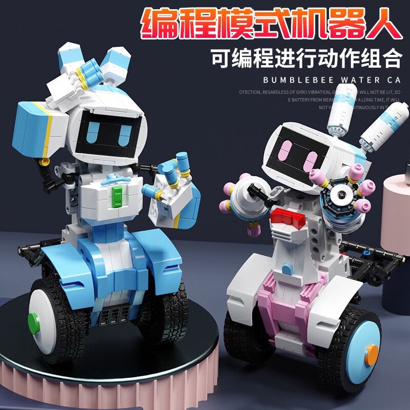 启智乐6531-2科技系列兔子伴侣莱納机器人模型拼装小颗粒积木玩具