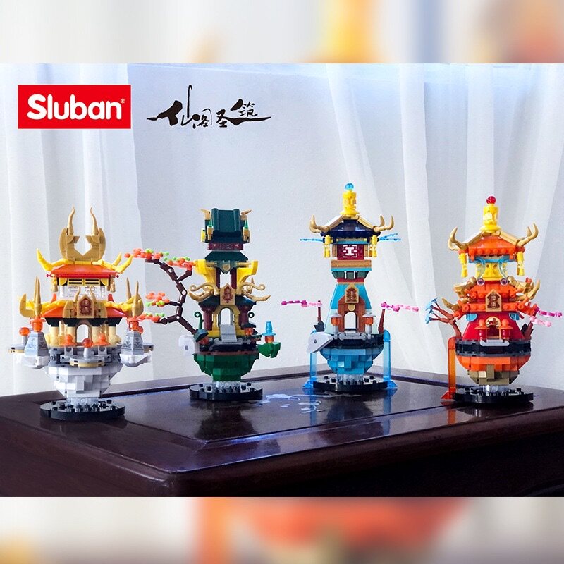 摆件模型拼插小颗粒积木玩具