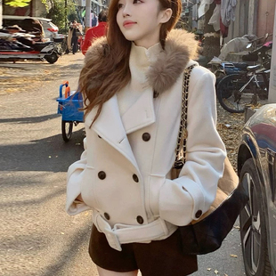 超大毛领巨好看 美姿 配可拆卸真貉子毛 1389 羽绒服外套 MEI